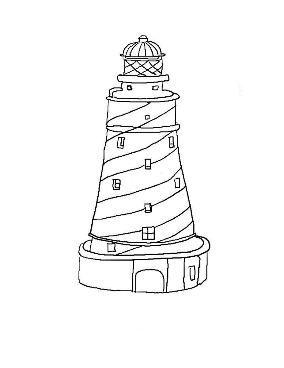 Free printable lighthouse coloring pages for kids