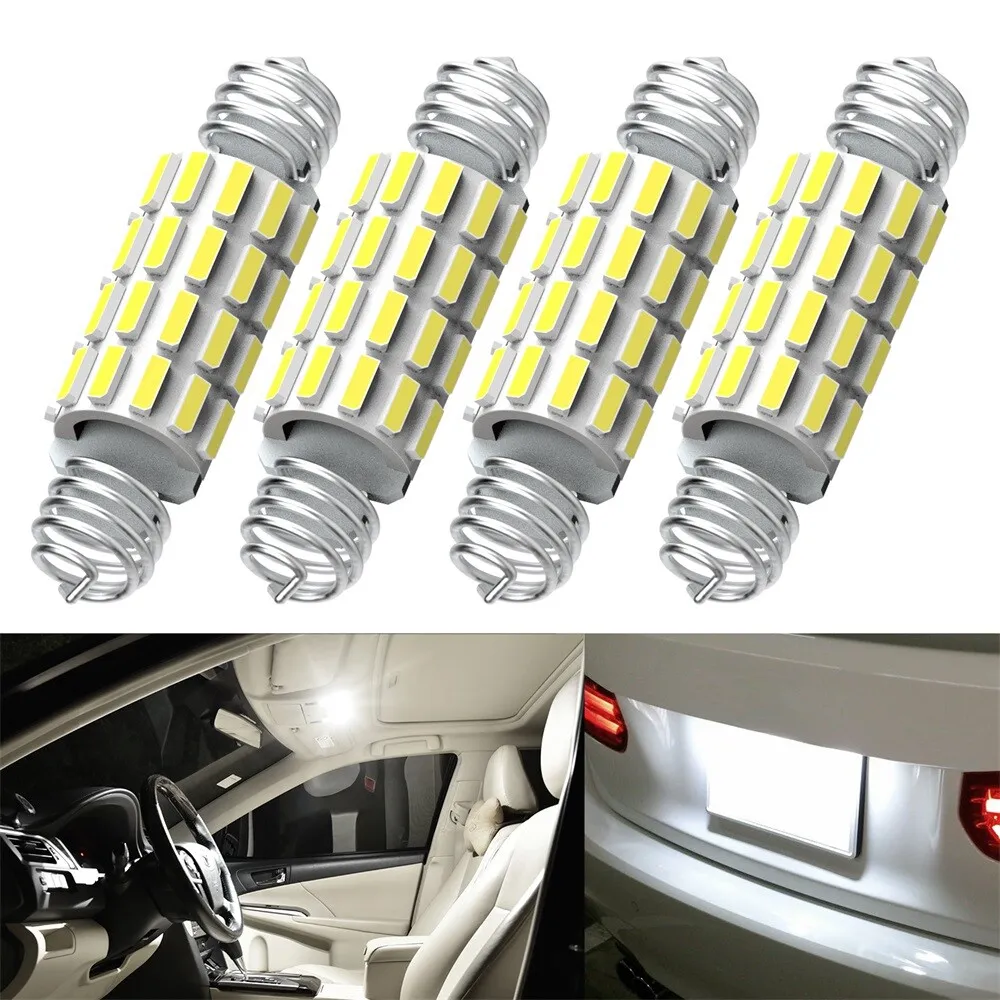 Led white car light bulb interior map dome trunk license plate double point lamp