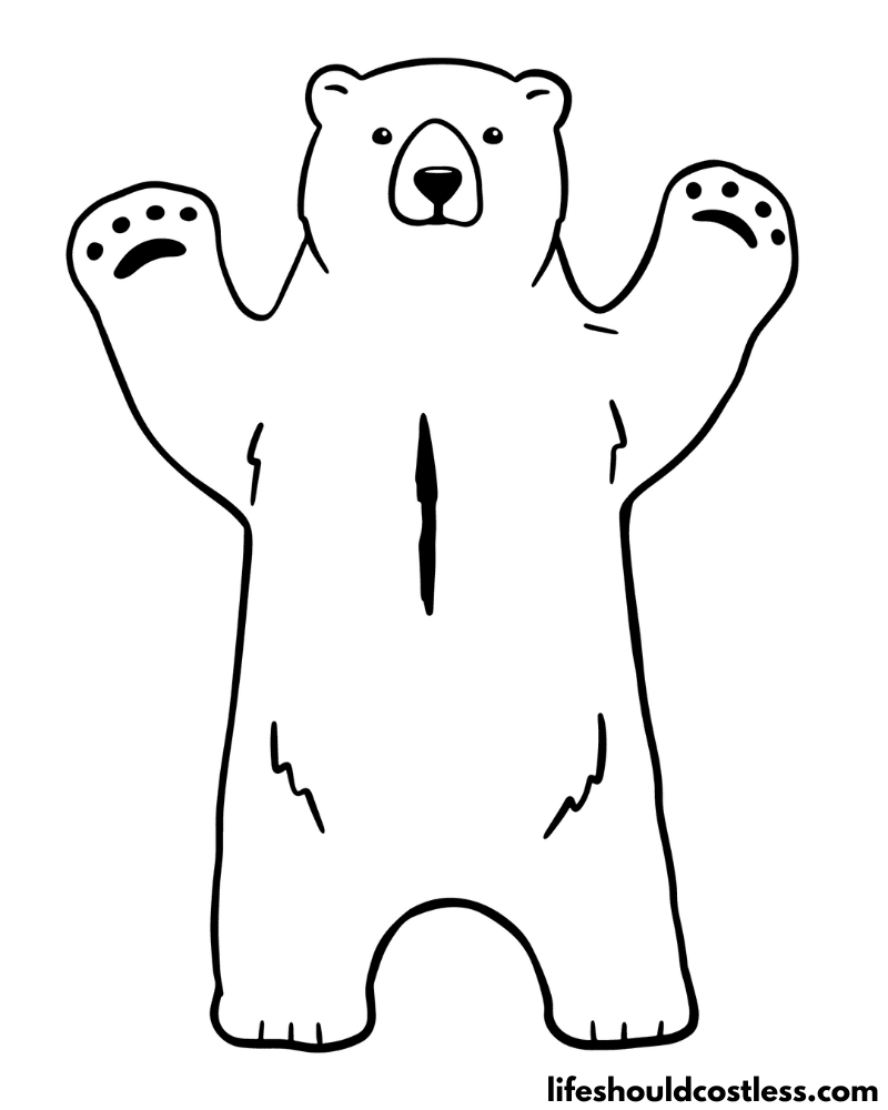 Bear coloring pages free printable pdf templates