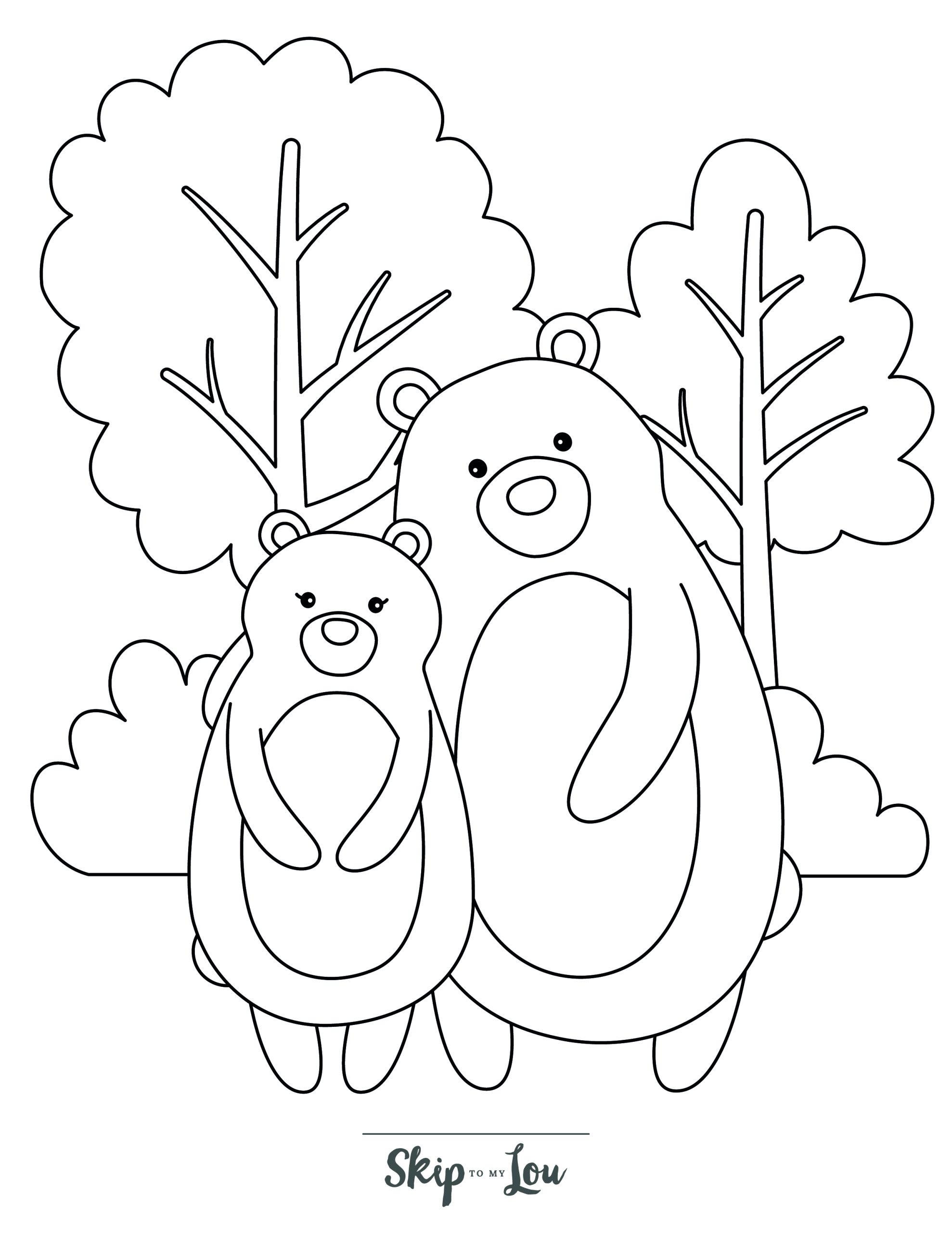 Bear coloring pages