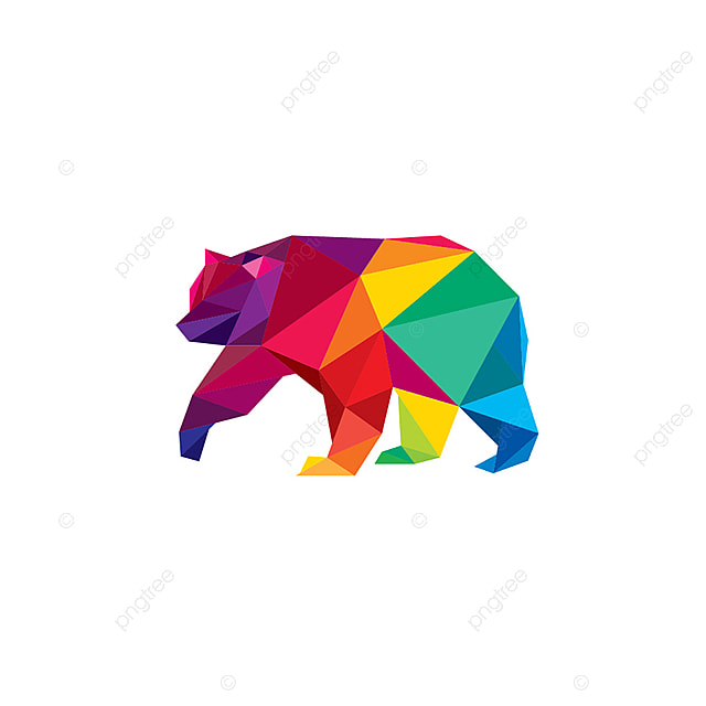 Polis clipart png images colorful low poly bear illustration poly animal low png image for free download