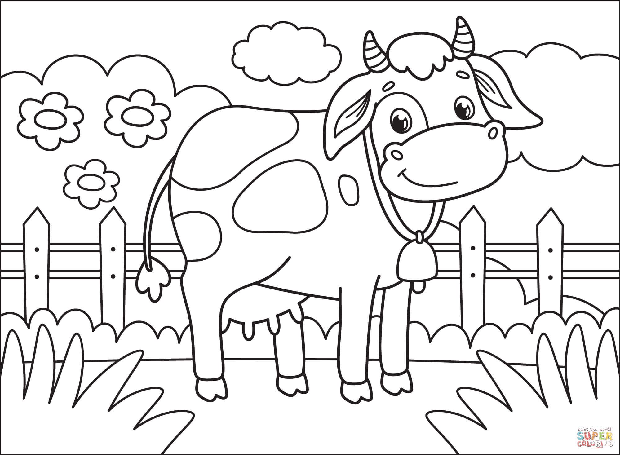 Cow coloring page free printable coloring pages cow coloring pages coloring pages animal coloring pages