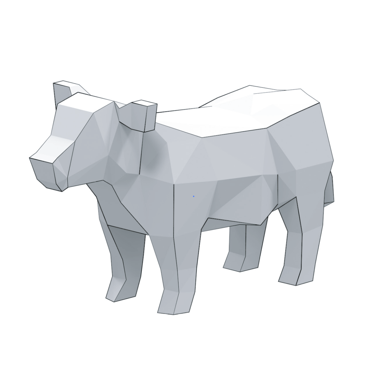 Low poly cow d papercraft free printable papercraft templates