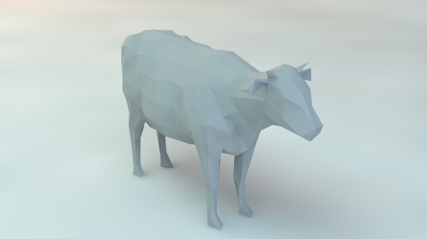 Low poly cow free d model