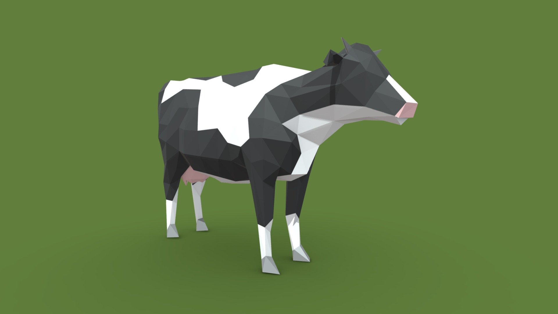 Low poly cow