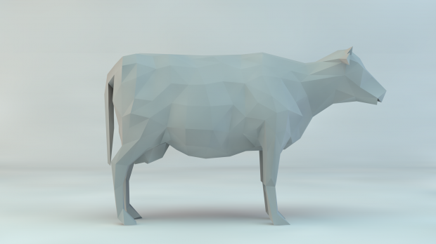 Low poly cow free d model