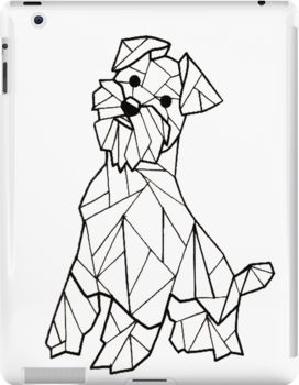 Geometrical dog i scottie i low poly i line art ipad case skin by unpredictable lab geometric art animal geometric animals geometric design art