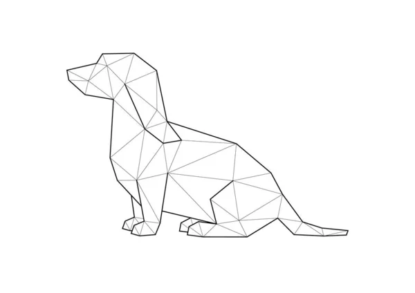 Low poly illustrations of dogs jack russell standing on white background stock vector by katrinfreesoulart