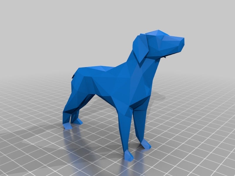 Low poly dog by andrewsink download free stl model