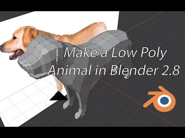 Ake a low poly anial with blender