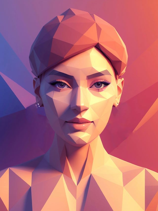 Low poly portraits rstablediffusion