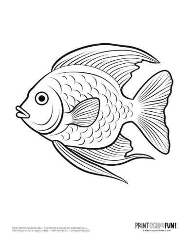 Free fish coloring pages color clipart swim through a sea of creativity activities at