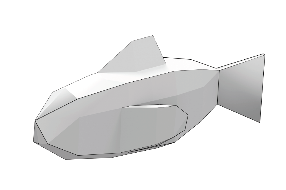 Fish low poly d papercraft free printable papercraft templates