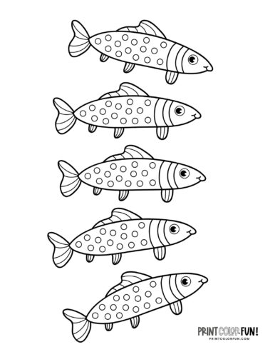 Free fish coloring pages color clipart swim through a sea of creativity activities at