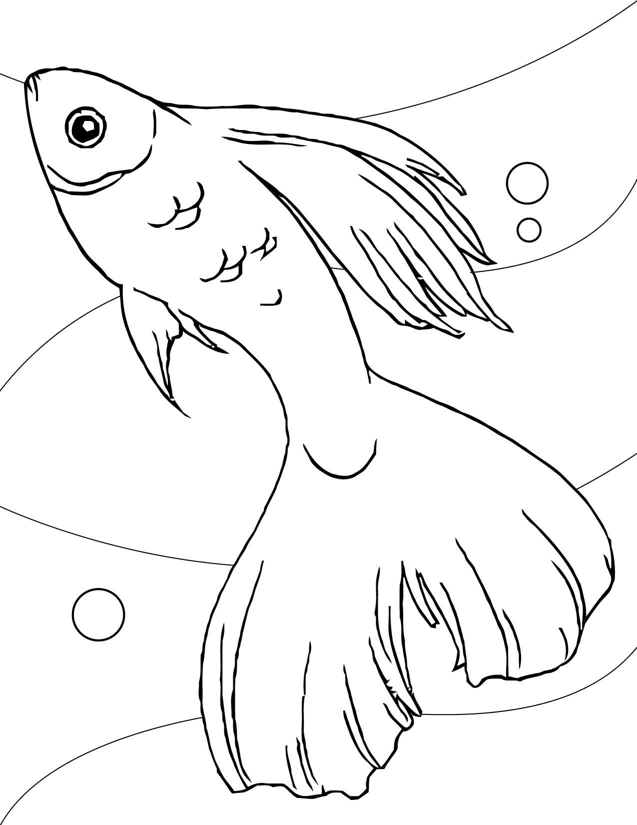 Betta fish coloring pages