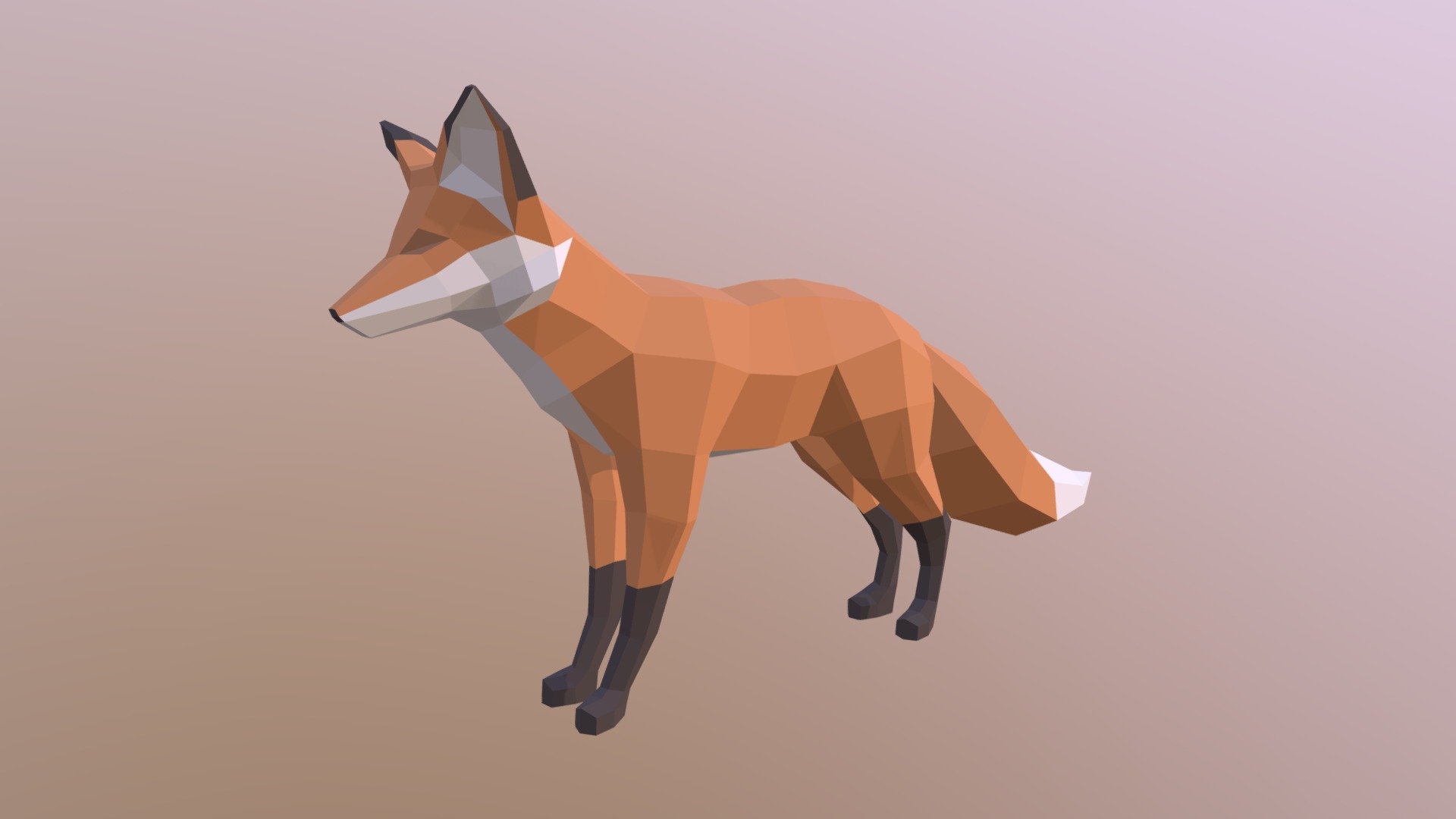 Low poly fox