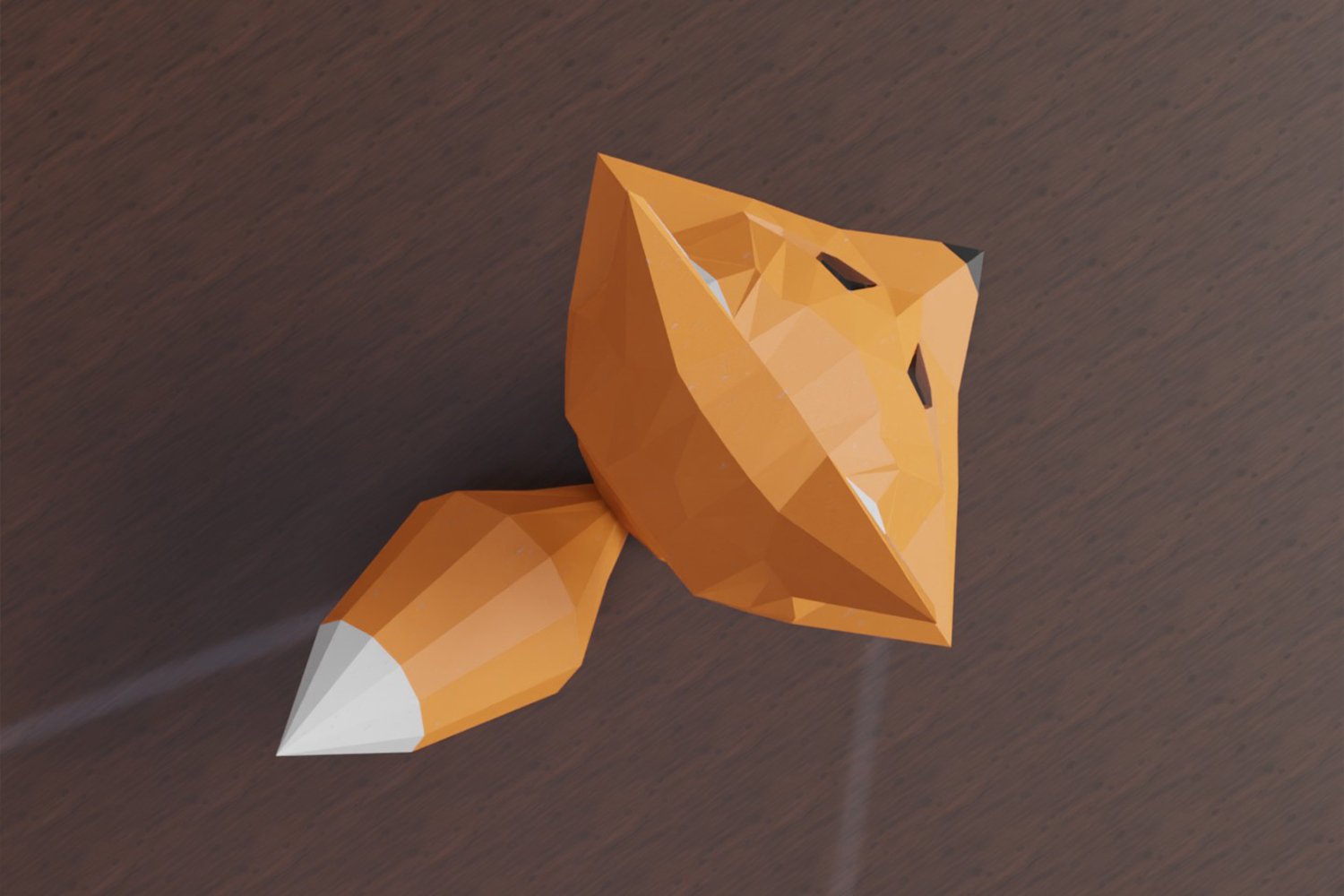 Tiny fox low poly papercraft