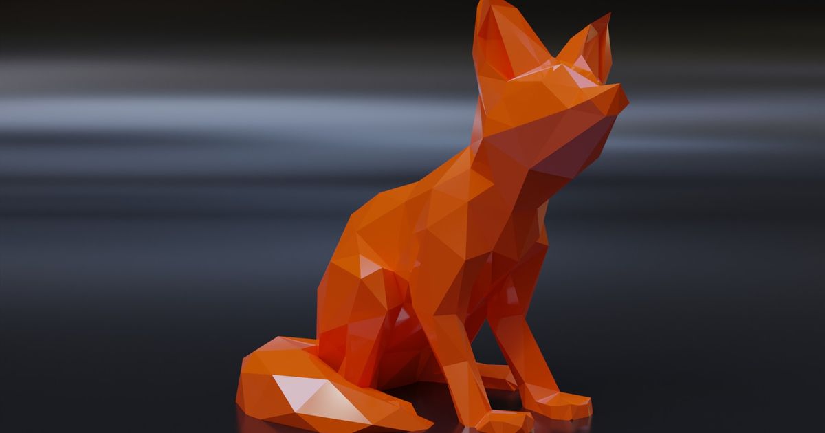 Low poly fennec fox by fuzzyraptor download free stl model