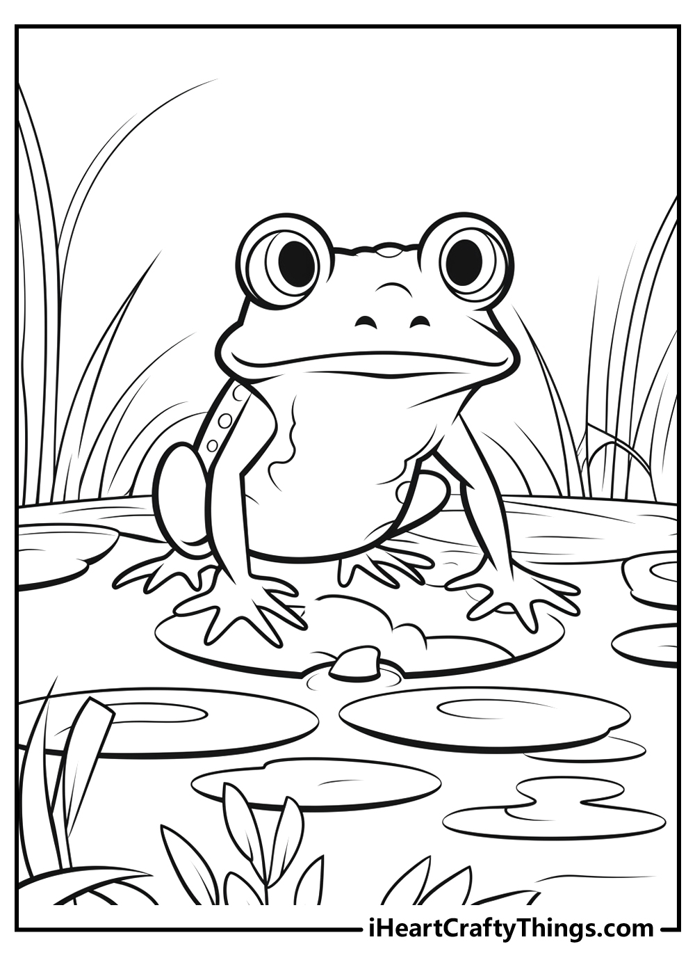 Frog coloring pages free printables