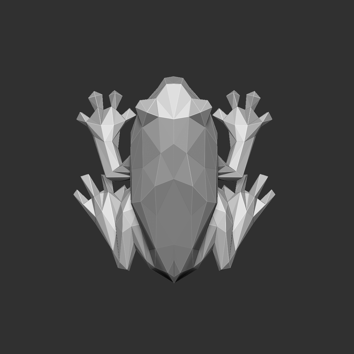 Stl file low poly frog ðãd printer design to downloadãcults
