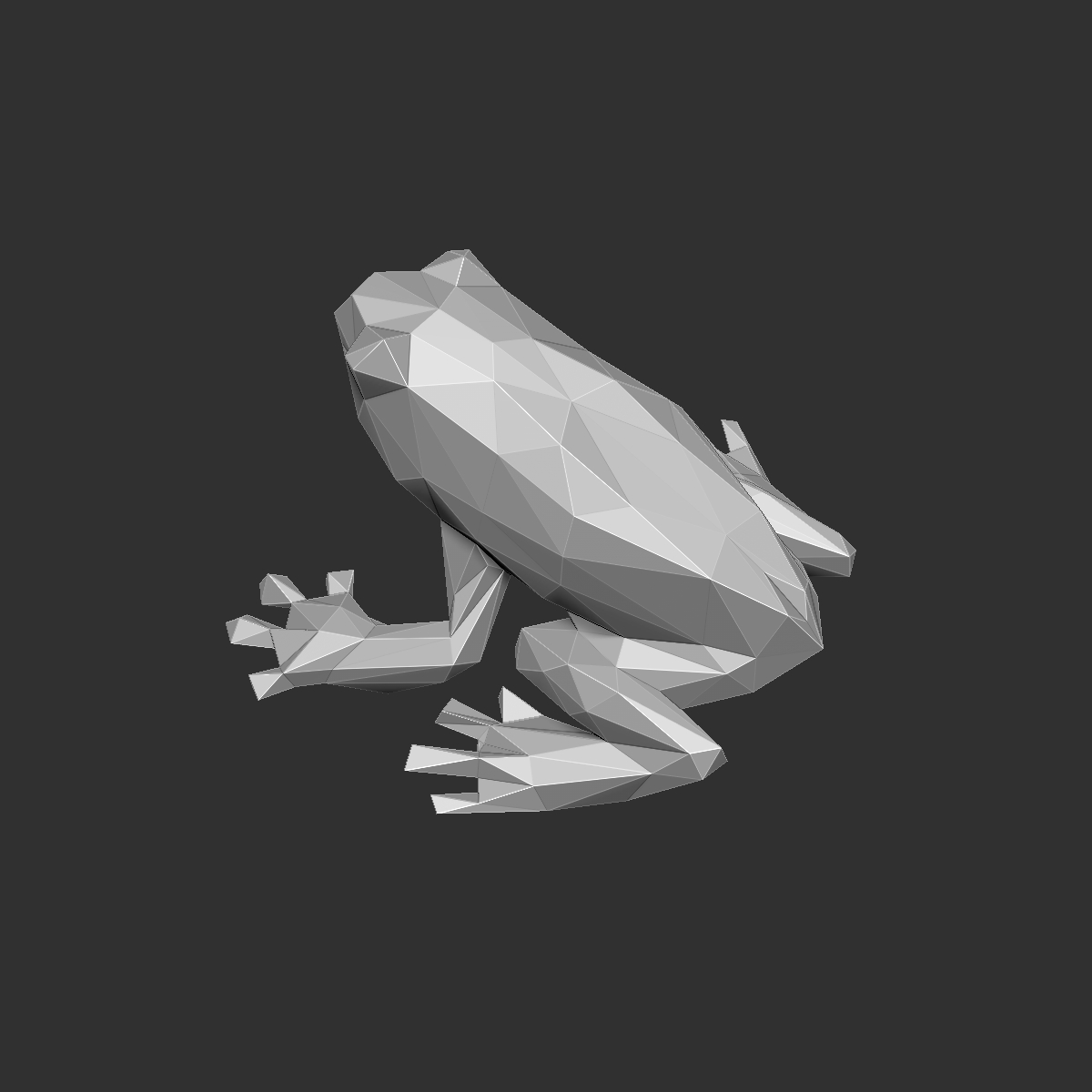 Stl file low poly frog ðãd printer design to downloadãcults