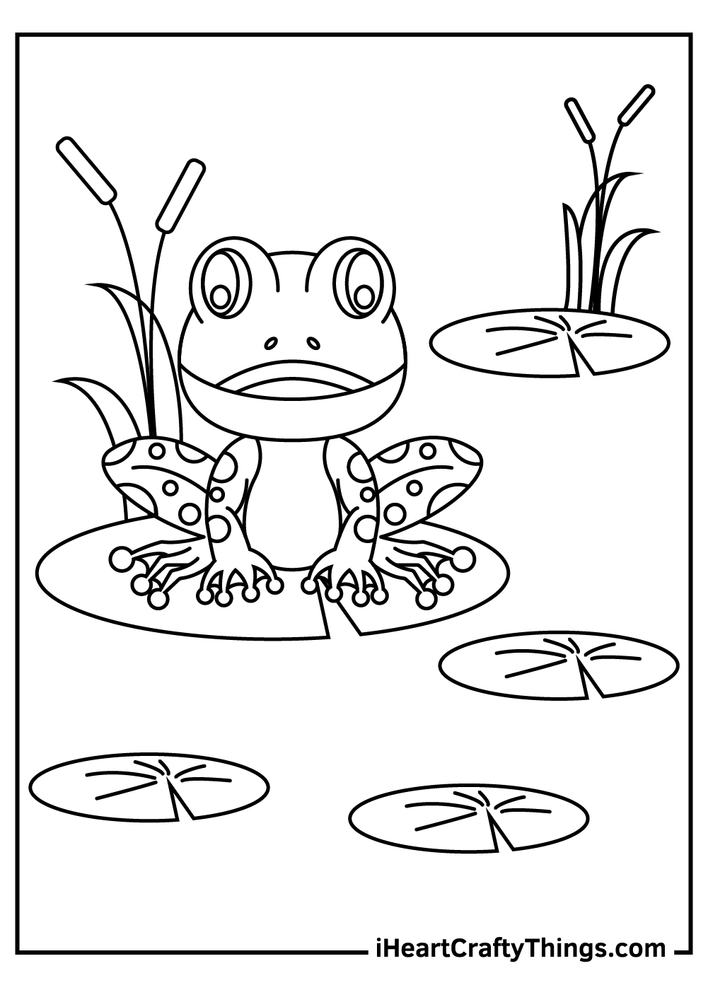 Frog coloring pages free printables