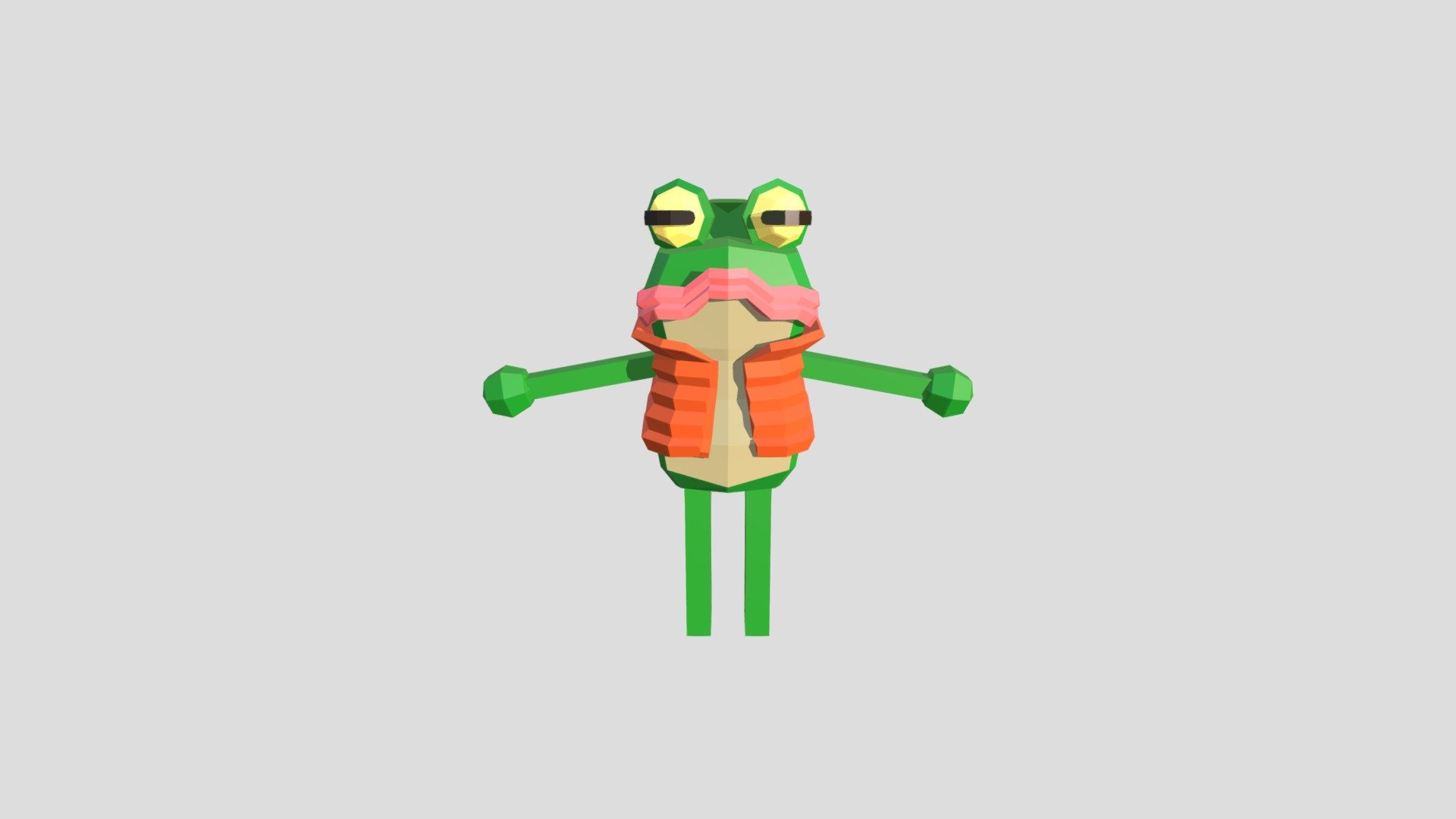 Low poly frog