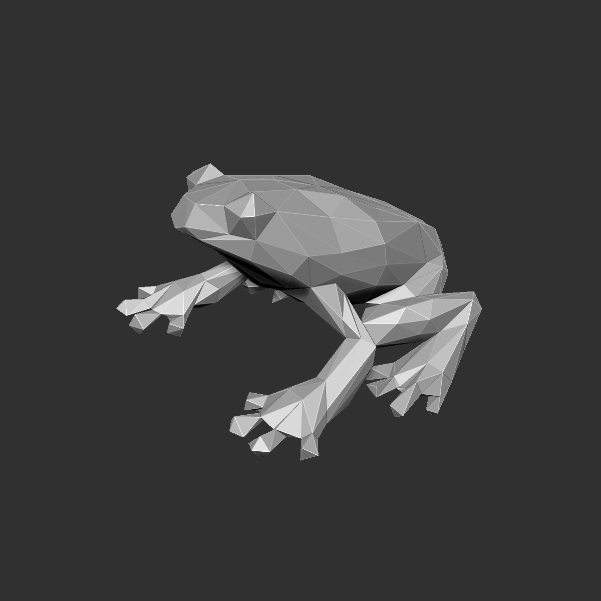 Stl file low poly frog ðãd printer design to downloadãcults