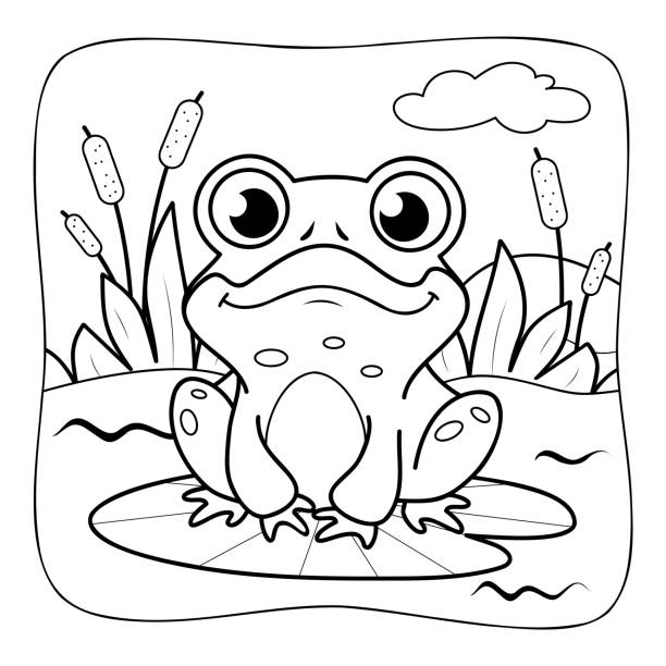 Frog outline background stock illustrations royalty