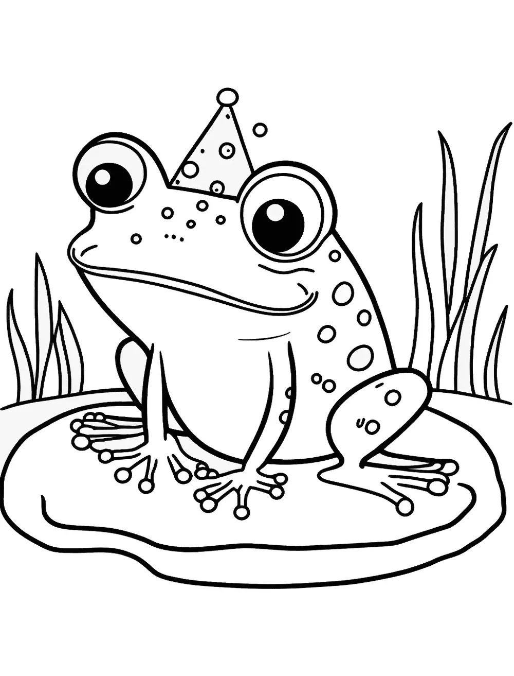 Frog coloring pages free printable sheets