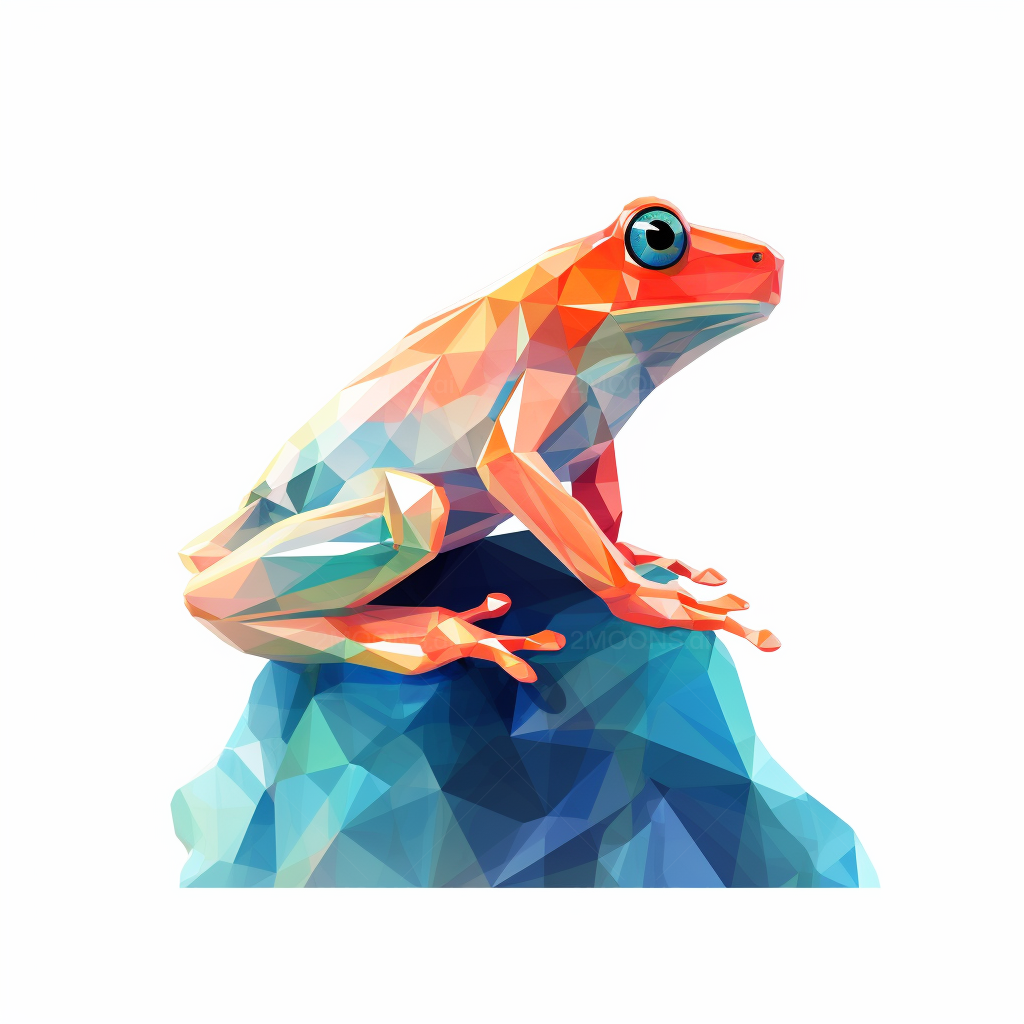 Free photo prompt colorful tree frog logo ð
