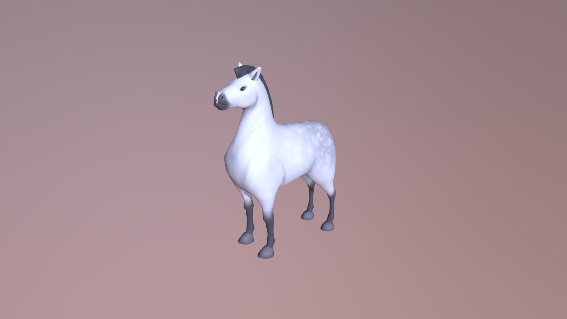 Low poly horse