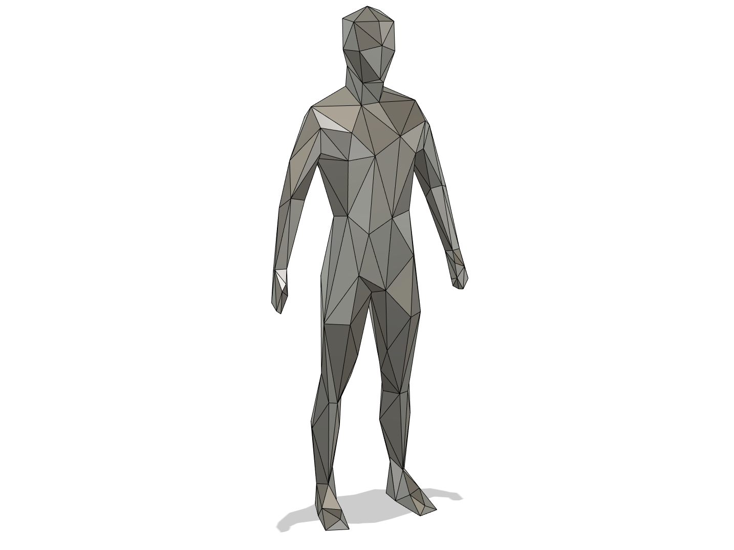 Human low poly by khrj download free stl model