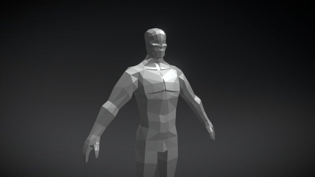 Low poly male human