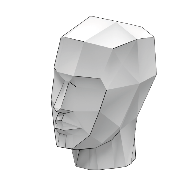 Human head d papercraft free printable papercraft templates