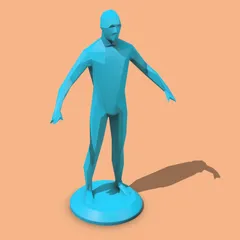 Human low poly by khrj download free stl model