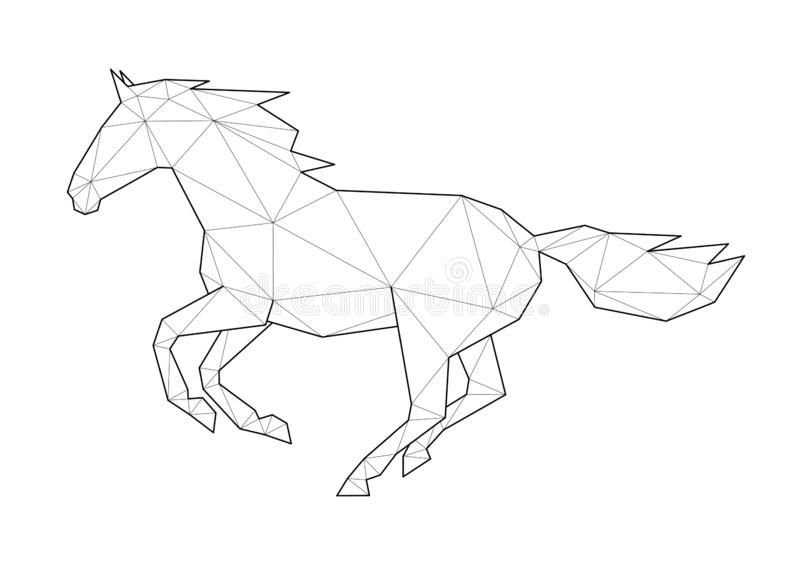 Low poly art of animals galloping horse good for wall decoration printable images suitable for coloringâ geometric art animal low poly art geometric animals