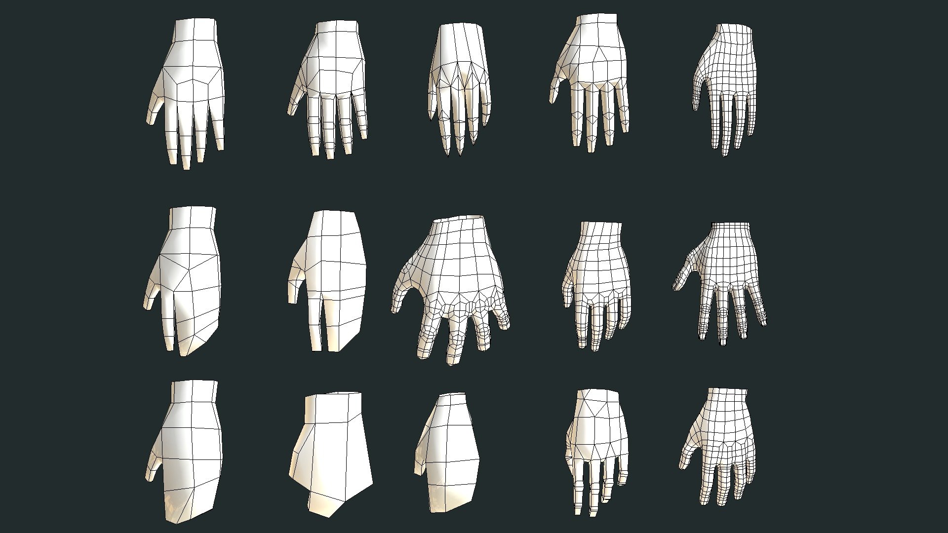 Low poly hands