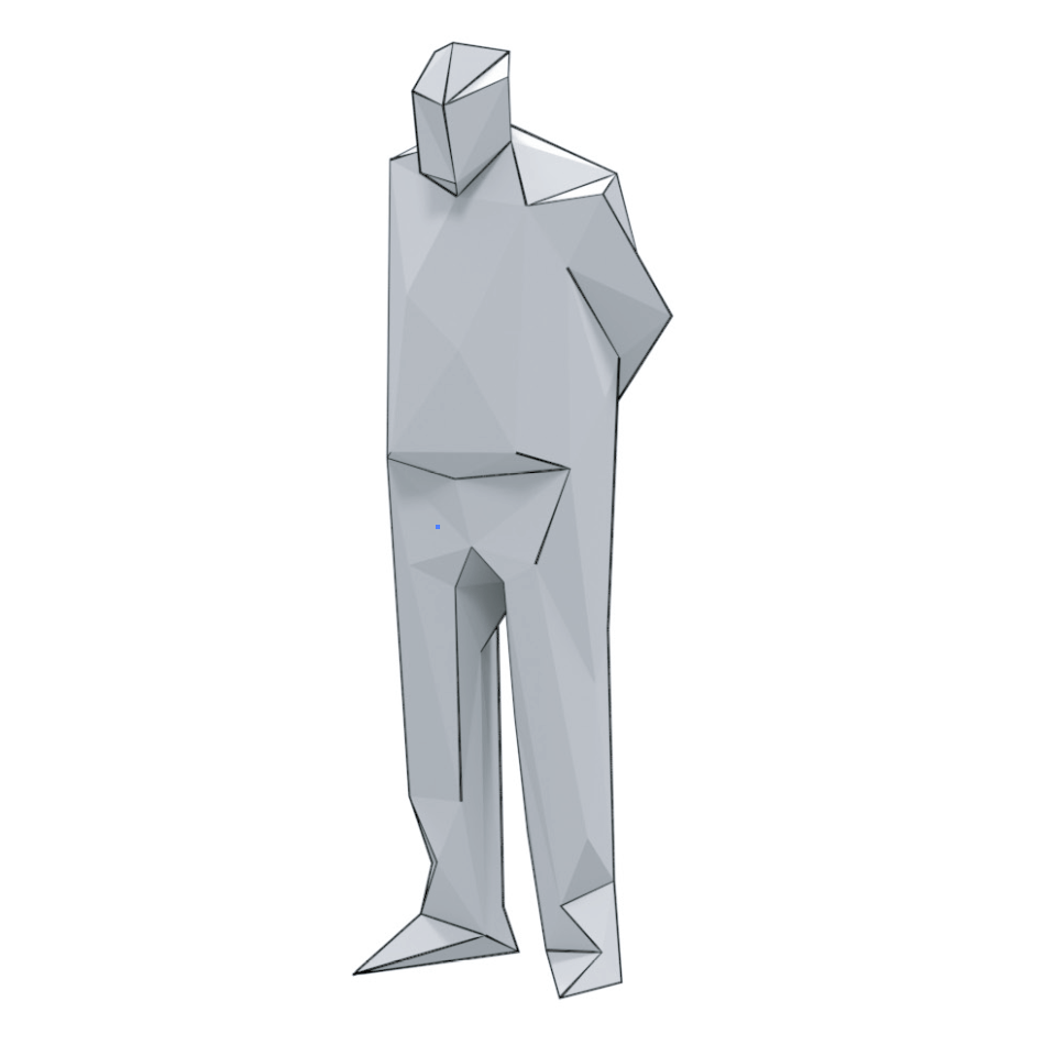 Low poly man d papercraft free printable papercraft templates