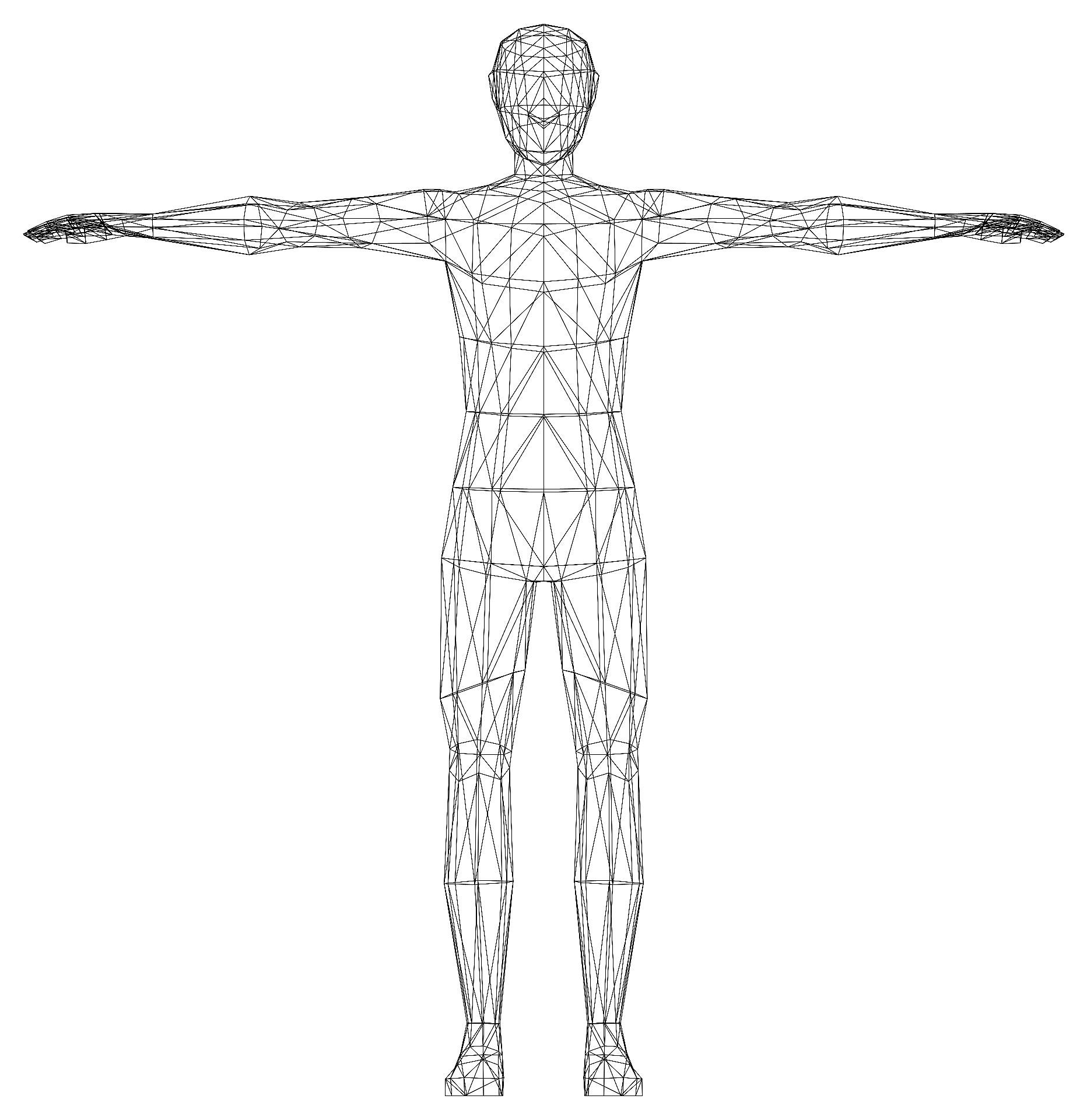 Low poly human male wireframe clipart free download transparent png