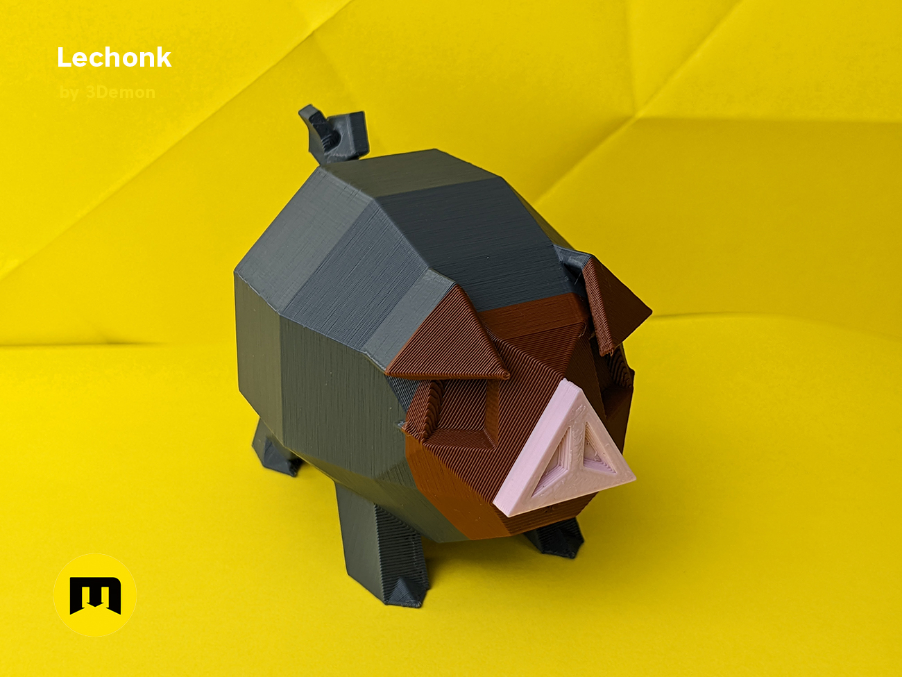 Lechonk low poly pokemon by demon download free stl model