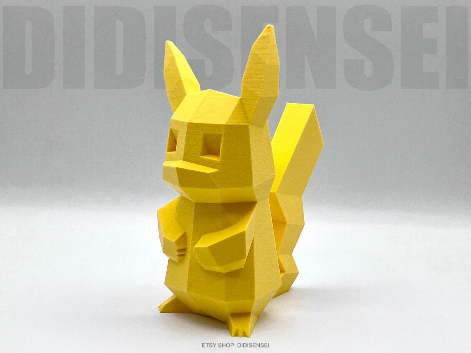 Low poly pikachu sculpture