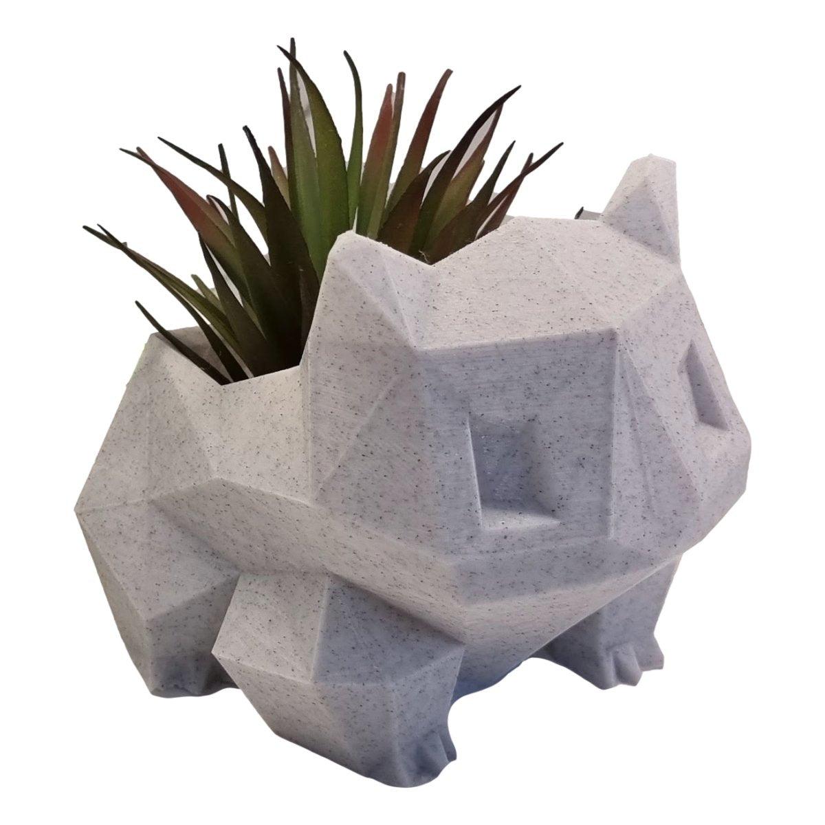 Low poly bulbasr pokemon d printed planter â