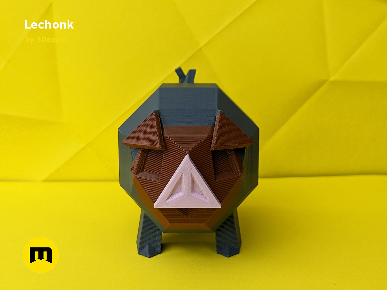 Lechonk low poly pokemon by demon download free stl model