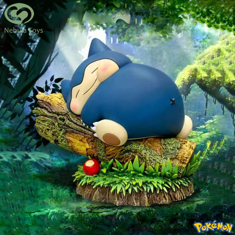 Leeping fat norlax pokemon anime figure action figurine kawaii pvc model collectible room decoration ornament toy kid gift