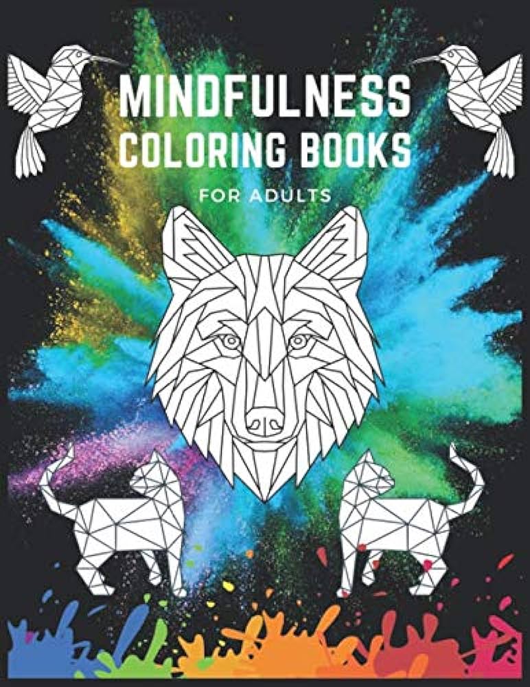 Mindfulness coloring books for adults geometric artworks and relaxing patterns anti