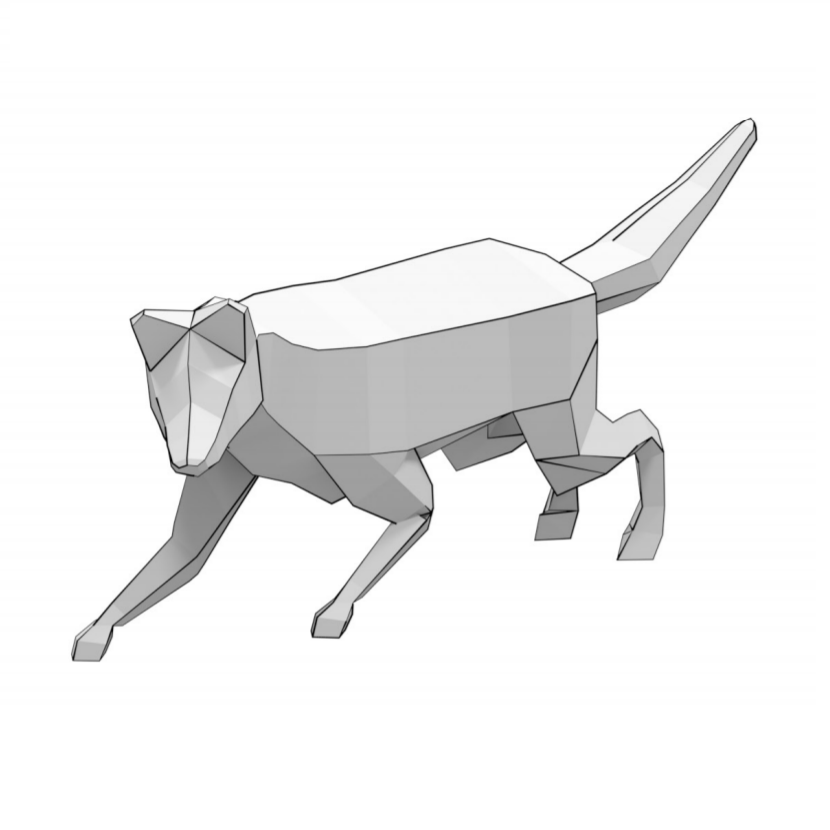 Wolf papercraft d low poly free printable papercraft templates