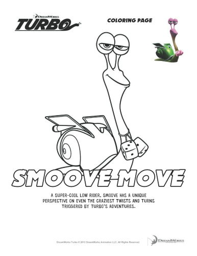 Turbo smoove move coloring page