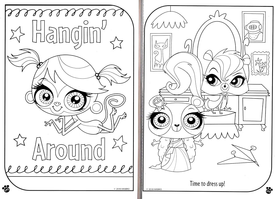 Hasbro littlest pet shop jumbo coloring activity book