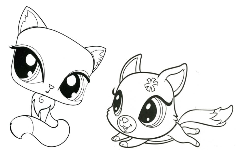 Littlest pet shop cute coloring page